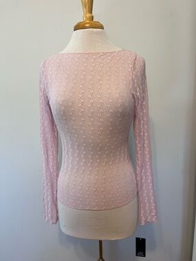 New Wild Fable Sheer Pastel Rose Pink Mesh Fairy ballerina Top Size Medium